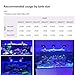 PopBloom RL90 Black Aquarium Light 100 Watt Coral Reef Light 3rd Generation Full Spectrum Marine Aquarium Lighting 4 Channels Dimmable Control with WiFi, Bracket Included, for Coral SPS LPS Saltwater