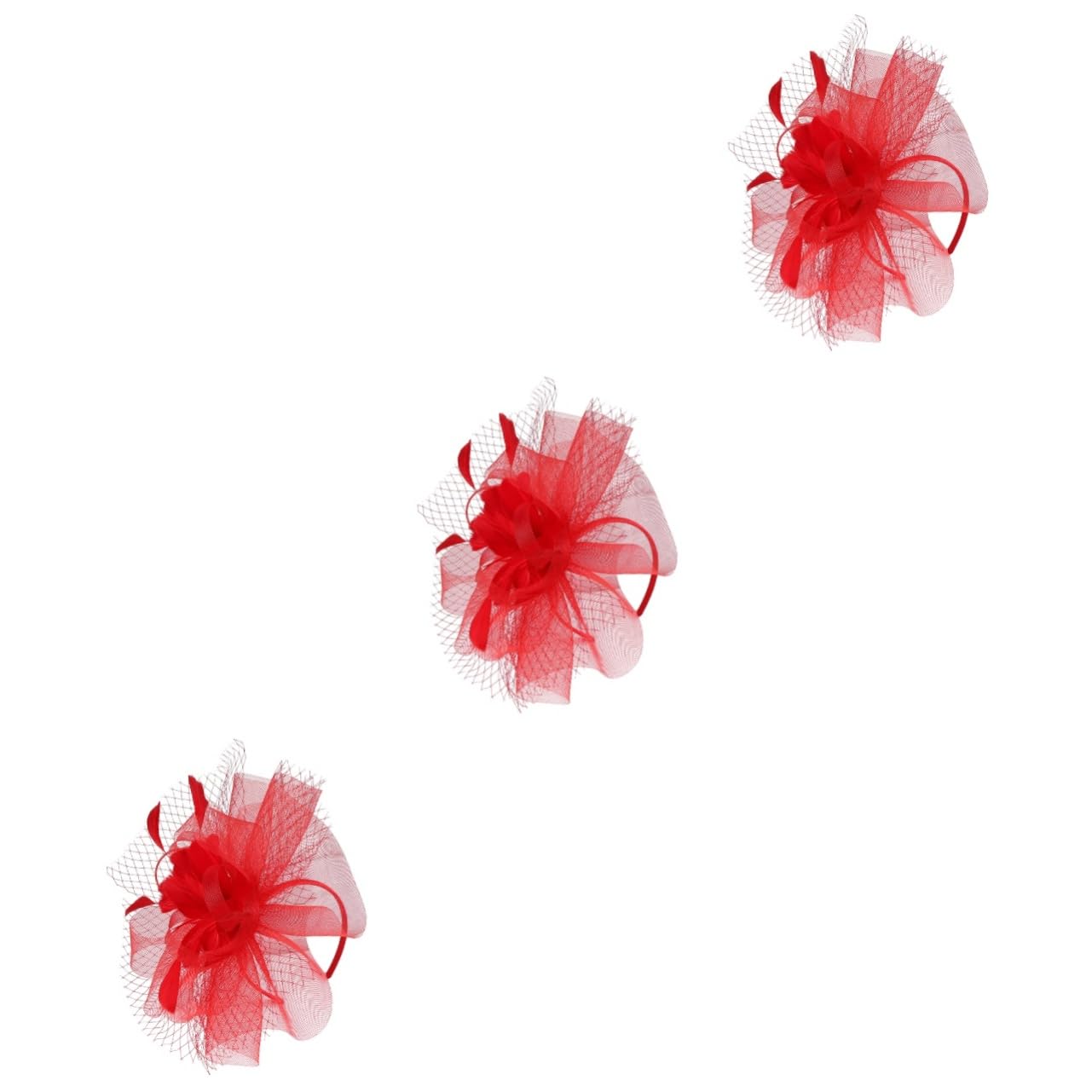 3pezzi Fascinators Rete per Donna con Clip e Cerchietto Cappello Elegante per Feste Matrimoni e Tea Party Leggero e Versatile