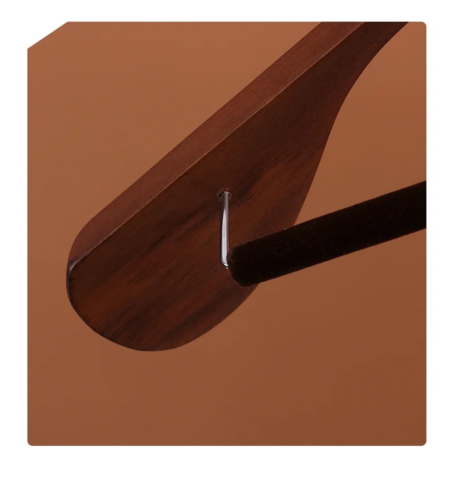 Kleiderbügel-Set aus Holz, breite Schulter, Kleiderbügel, Hemd, mit drehbarem Haken, rutschfeste Stange (39 cm) für Oberbekleidung, Kleider und mehr, 2 Stück