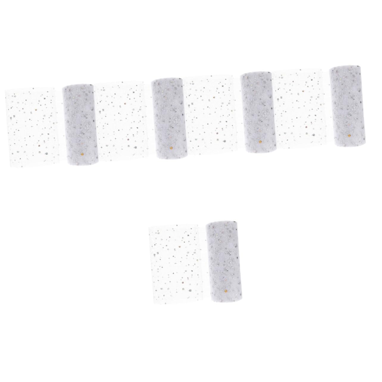 SHINEOFI 5 Rouleaux rouleau de treillis ribbon vsp noel jupe fiesta ruban tissu de tulle exquis mise en page de fête tulle Décoration de fête de mariage Engrener blanche