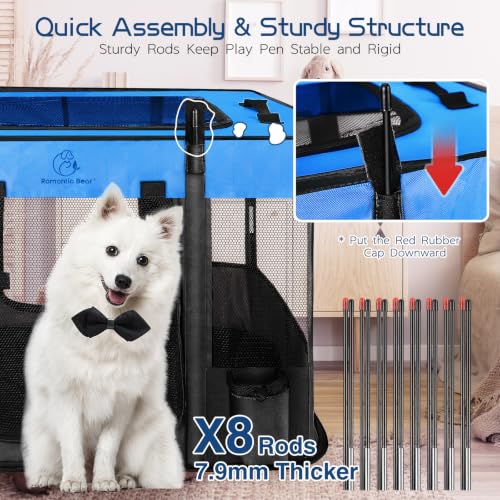 Image of Dog Playpen,Pet Playpen,Foldable Puppy Cat Playpen, Portable Exercise Kennel Tent Crate,Water-Resistant Breathable Shade Cover,Indoor Outdoor Travel Camping Use for Small Animals with Carrying Case(M)