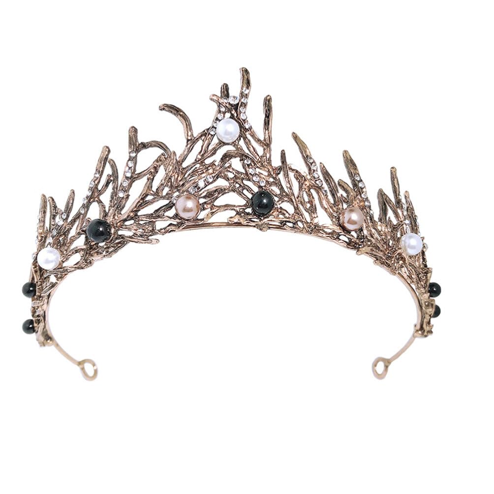 Beaupretty Barock Krone Tiara – Vintage Brautkrone Mit Strass Für Hochzeit, Party & Bankett