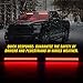 XRIDONSEN 2 in 1 Red Emergency Strobe Traffic Advisor Light Bar 144 LED Warning Safety Interior Dash Windshield Lights Deck Split Mount for Police Volunteer Firefighter Vehicles Trucks (2x17.7 inch)