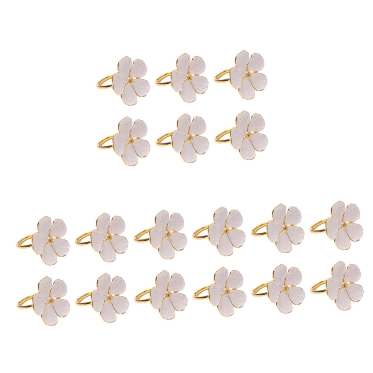 18piezas Anillos para Servilletas De Flor Decorativos Adornos para Bodas y Eventos Elegantes Accesorios De Mesa para Restaurante y Hogar