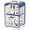 Metal Side TableCute Nightstand3 Tier End Table with StorageVintage Bedside TableGirls Bedroom FurnitureAccent TableSmall Coffee Table for Living RoomBedroomDormBlue