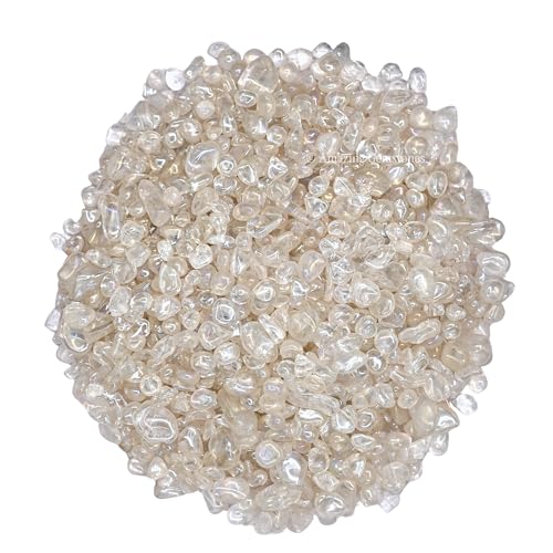 Image of Amazing Gemstone Angel Aura Quartz Crystal Chips Aquarium Gravel Rocks - Bulk Fish Tank Gravel, Small Tumbled Stone Chips and Tiny Crystals for Decoration (Natural AAA Grade) (1000+ Carat Chips)