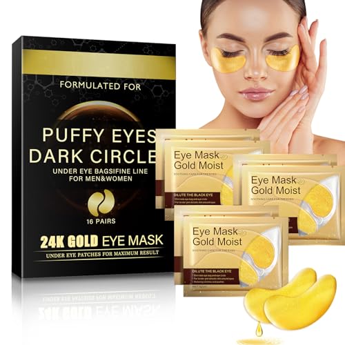 32 Piezas Parches Ojos Bolsas Y Ojeras Para, Máscara Para Ojos De Colágeno, Reducir Ojeras,...