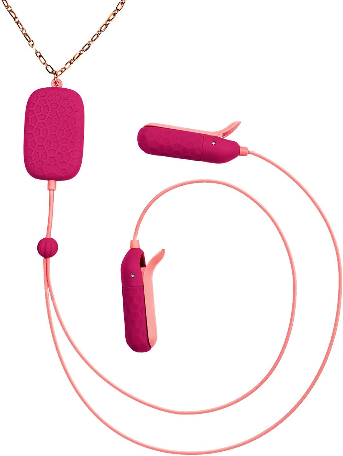 OhMiBod Sphinx Vibrating Nipple Clamp Set - Smartphone-Controlled Nipple Stimulator with App Sharing - USB Rechargeable - Cute Gifts for Her - Small Gifts for Adults - Pink