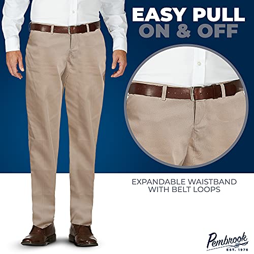 Pembrook Mens Elastic Waist Pants for Seniors - Adaptive Mens Pants for Elderly with Zipper and Button - Image 4