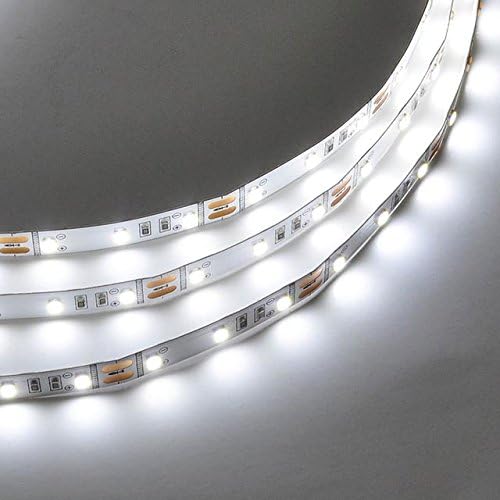 12-Volt High Output UL 16.4-Feet Flexible LED Strip with 300xSMD2835 48-Watt, White 5000K, 20106WH