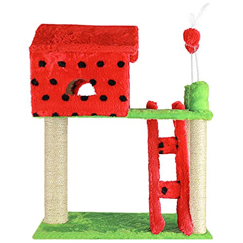 Brinquedo Arranhador Divert Cat para Gatos 2 Plataformas Casa Joaninha