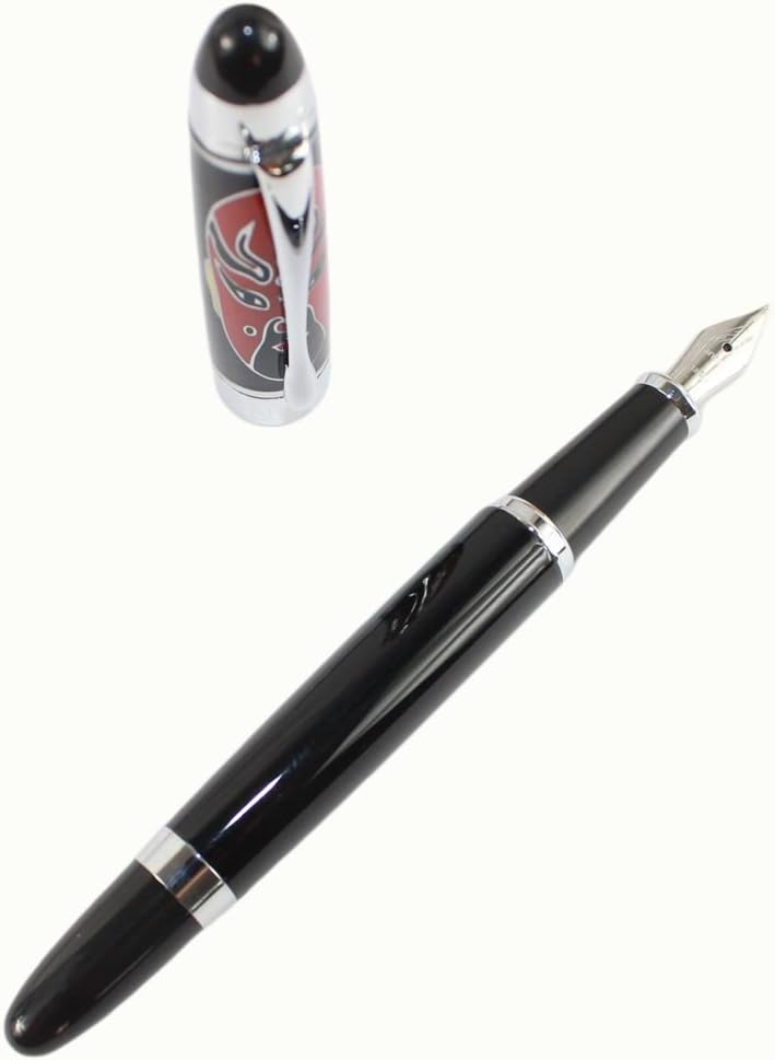 Gullor High-grade Medium nib fountain Pen Jinhao 195 Black with Face