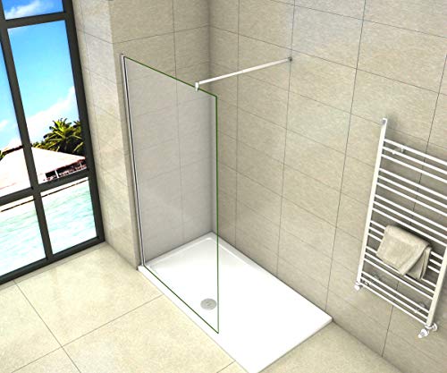 Aica Sanitär Duschwand Walk In Dusche 120cm Duschabtrennung 8mm NANO Glas Duschtrennwand 200cm Höhe