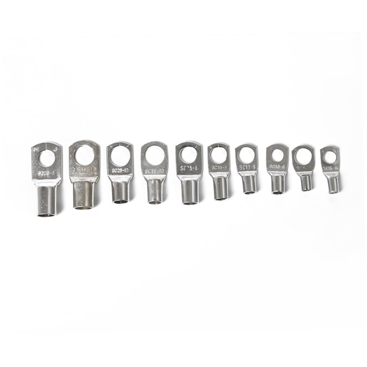 PRETYZOOM 90Pcs Tinned Copper Cold Press Cable Lugs Assortment Kit for Automotive Applications Wire Connectors Heavy Duty Battery Ring Terminals