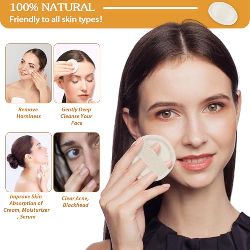 cobee 6 PCS Exfoliating Loofah Sponge Pad Scrubber, Natural Luffa Face Body Scrub Pad Cleaning Makeup Loofa Brush for Women Men Bath Spa Shower - Image 3