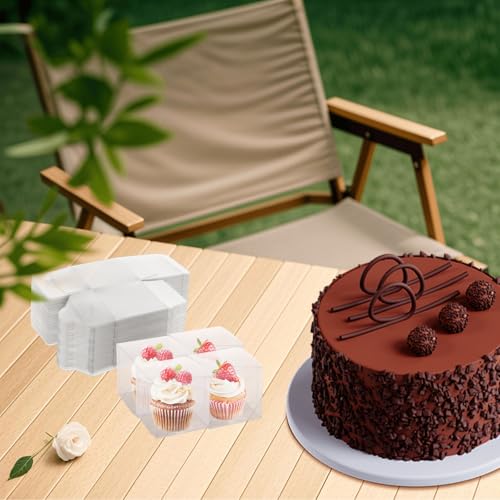 Boîtes à dragées transparentes PVC 6x6x6 cm pour mariages et baptêmes