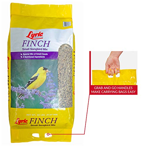 Lyric Finch - Small Songbird Wild Bird Seed - Attracts Goldfinches, House Finches, Purple Finches & More - 20 Lb. Bag #TOP6