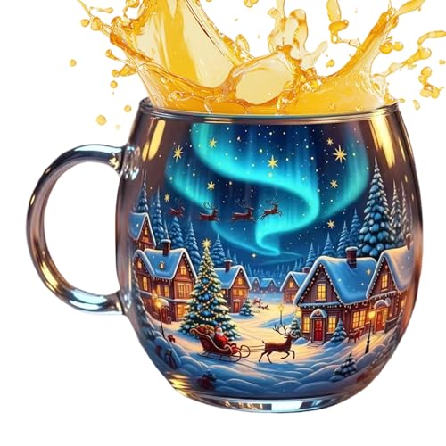 Doiyislem Tazas De Navidad - Regalo Navideño Para Té | 300ml Vajilla Para Bebidas Hogar Cocina Para Latte Chocolate Caliente Leche Bebidas Frías