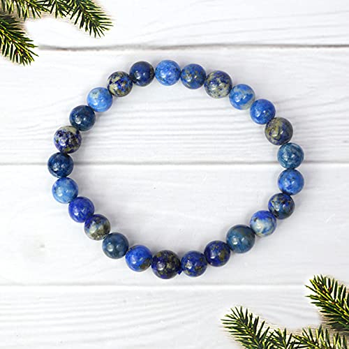 Image of Reiki Crystal Products Certified Natural Crystal Stone 8 mm Round Beads Bracelet for Men & Women | Reiki Charged Gemstone Bracelet | Multiple Stone Variants Available