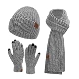 ❄️【Cadeau raffiné】Bonnet 3 en 1 femme Son design sobre s'accorde avec tous les styles vestimentaires, ce qui en fait un cadeau idéal pour vos proches, amis, partenaire ou famille pendant les fêtes comme Noël et Thanksgiving, pour leur apporter chaleur et réconfort en hiver.