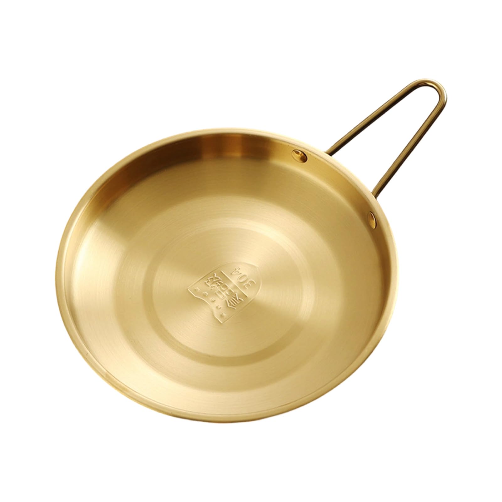 Elnwnnkc Stainless Steel Snacks Plate with Handle Round Tray Ideal Picnics Easy Carry Dining Plate
