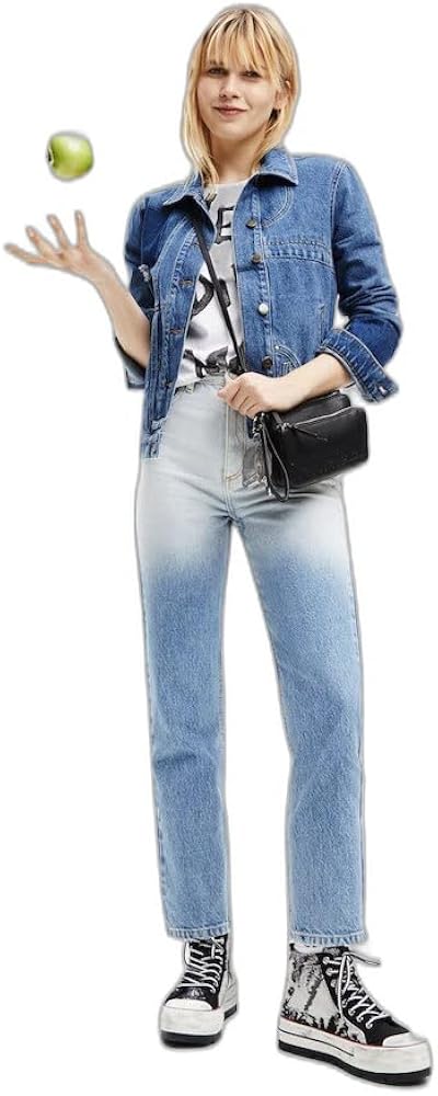 Amazon | [デシグアル] パッチワーク デニムジャケット ブルー XL