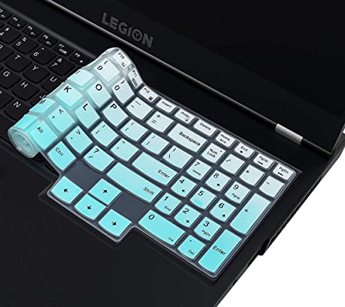 Image of VNJ Silicone Keyboard Skin Cover for Lenovo Legion 5 & Slim 5i / Pro 5i / LOQ & Pro 7i | IdeaPad Gaming 3 3i 15.6 inch & 16 inch (Mint Green)