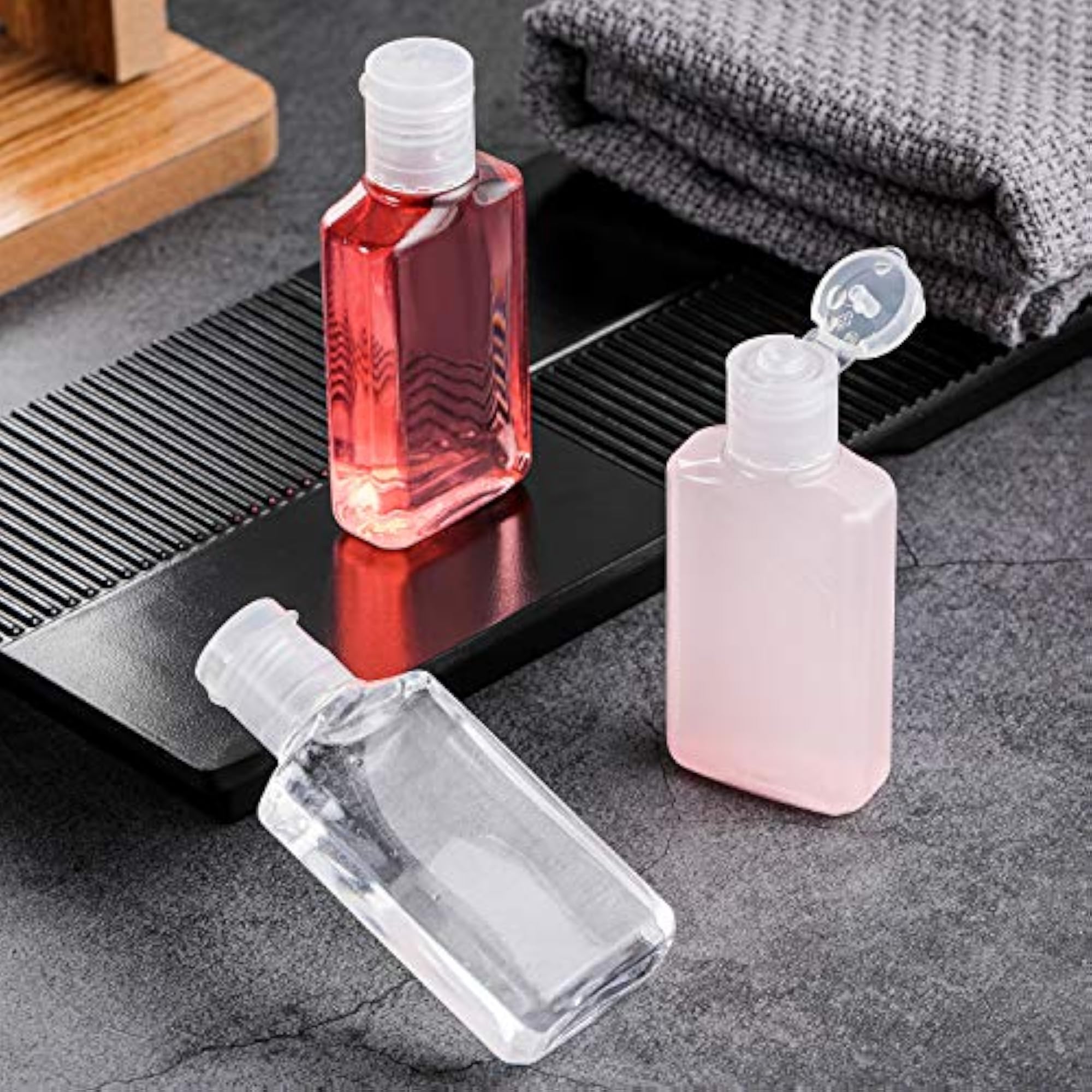 50 Pieces Clear Empty Travel Bottles 30 ml