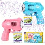 BUBOJOY 2PCS Pistolets à Bulles pour Enfants, Machine à Bulles Automatique...
