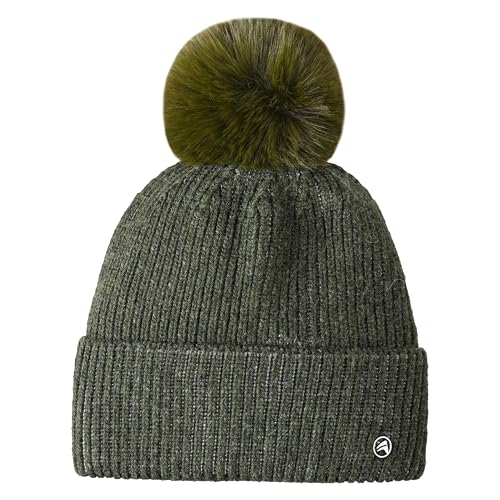 Bonnet Euro-Star ESLucilla femme contre le froid aux oreilles en olive