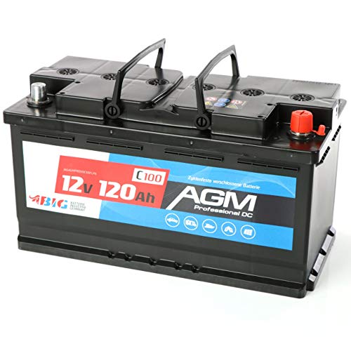 AGM-Batterie 120Ah 12V für autarke Stromversorgung und mobile Anwendungen