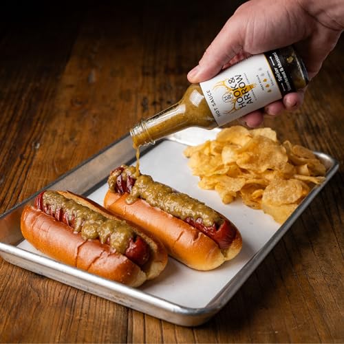 Image of Hook & Arrow Spicier Sauerkraut & Mustard Hot Sauce - Low Sugar Tangy Spicy Mustard Sauce, Gluten-Free, Vegan, Paleo, Low Sodium (5 fl oz, 30 servings)