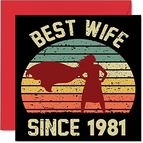 11th Anniversary Card for Wife from Husband - Best Wife Since 2012 - I Love You Gifts, Happy 11th Wedding Anniversary Cards for Partner, 145mm x 145mm Greeting Cards for Eleventh Anniversaries