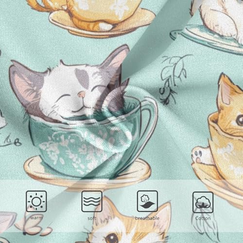 ZZKKO Teacup Pet Cute Cat Girls Underwear Toddler Panties for Girls Comfort Brief Size 2T-8Y 5