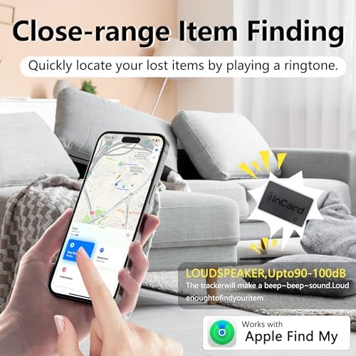 Wallet Tracker Card, Android & iPhone, Find My & Google, 5 Year Battery - 5