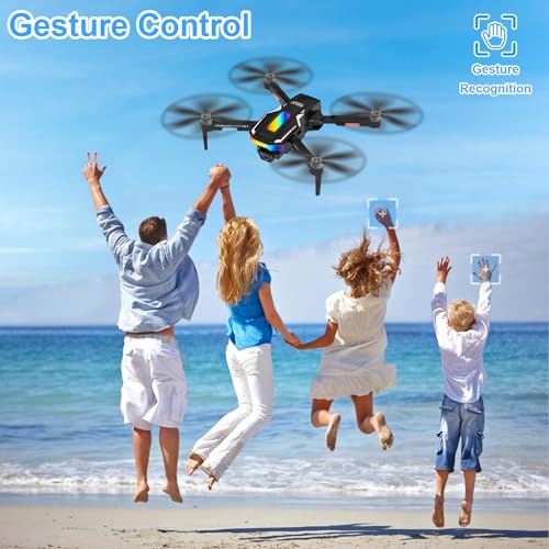 Drone Pieghevole Con Telecamera 4K, Ambesty Brushless Motore Droni Con 2 Telecamere, Quadcopter Rc Fpv Wifi Fotocamera Evitamento Attivo Degli Ostacoli, Altitude Hold, 2 Batterie, Per Principianti - 5