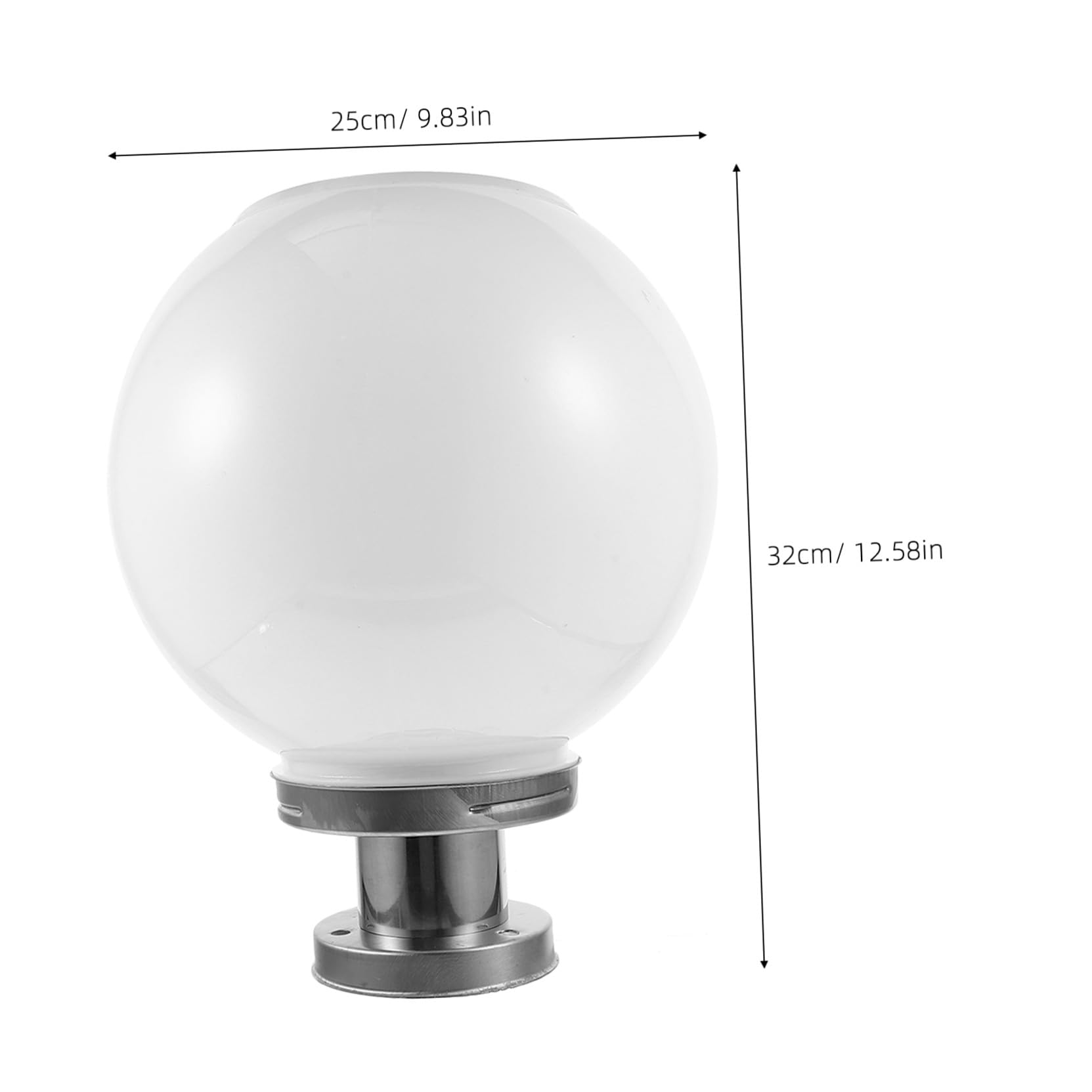 jojofuny Lampada Solare da Esterno a Forma di Sfera Bianca per Parete, Illuminazione a Energia Solare per Giardino e Cortile