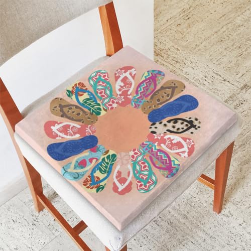 Flip Flops Seat Cushion for Support and Height While Reducing Stress on Back Tail Bone or Sciatica Non-Slip Chair Cushions for Office Chairs Living Room Patio