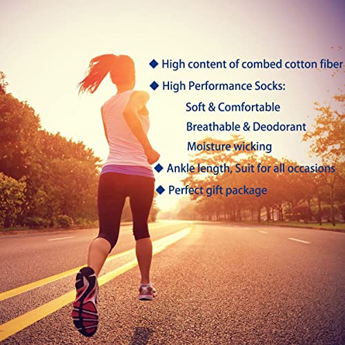 Image of MAGIARTE Womens Cotton Ankle Socks Low Cut Athletic Casual Mutil Color No Show Running Socks for Women