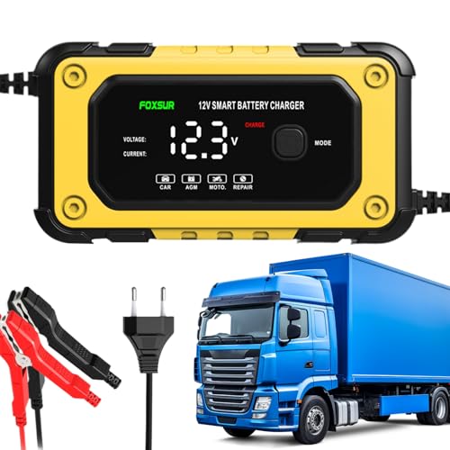 JIEBWCHA Arrancador De Batería para Coche, Arrancador de Batería para Coche, Dispositivo con Pantalla LCD 12V para Automóvil Camión Moto Taller Exteriores Emergencia