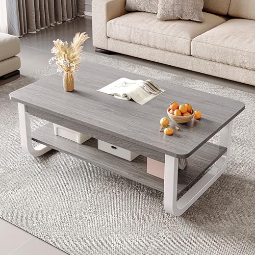 Mesa plegable moderna para caravana, diseño rectangular de 2 niveles para sala de estar, dormitorio y oficina en casa, muebles versátiles que ahorran espacio para sofá, estación de trabajo y espacios
