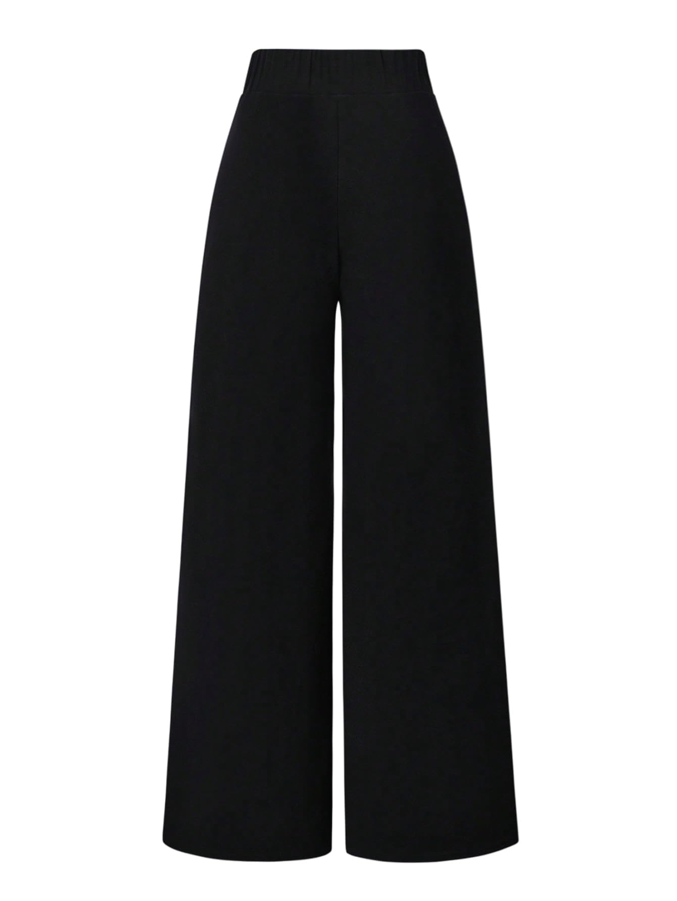 SweatyRocks Pantaloni da donna eleganti pantaloni a gamba larga pantaloni da donna con elastico in vita, pantaloni pieghevoli, alla moda autunnale, per il tempo libero