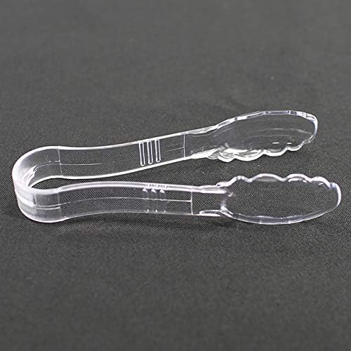 CMI Small Plastic Serving Tongs (6'' Scallop Tong),Clear,Pack of 12 Home & Kitchen