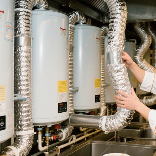 SYUTBOU Aluminium Klebeband 150mm x 50 m, Selbstklebendes Alu Klebeband Aluminiumband zum Versiegeln, Reparieren, Silber