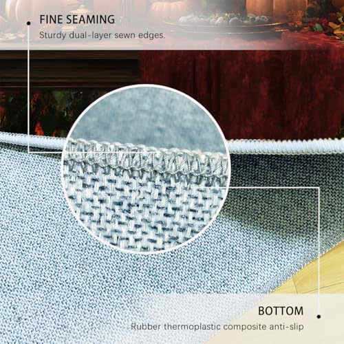 Tapis de cuisine d'automne 180x270 cm motif citrouille lavable pour salle à manger