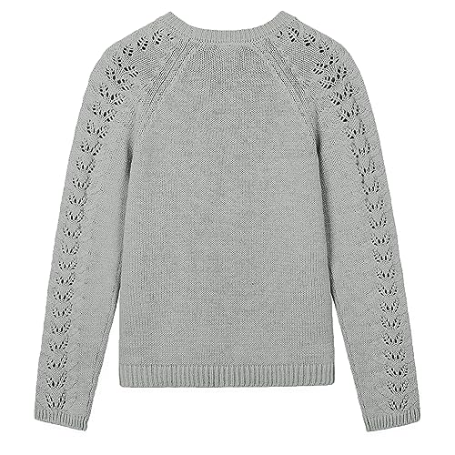 Image of Kid Nation Girls Sweaters for Teen Girls Toddler Girl Crewneck Pullover | Long Sleeve Knit Top for Casual Fall Winter Wear