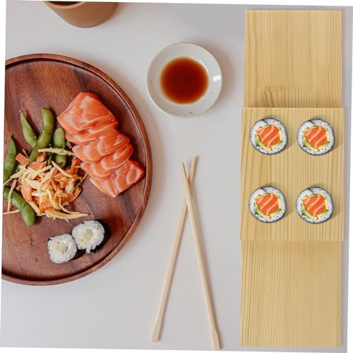 Plato de madera para servir sushi miniatura 7