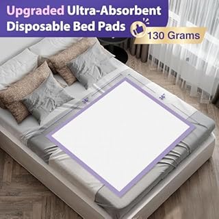 MILDPLUS Bed Pads with Adhesive Strips 36''X36'', 30 Count Chucks Disposable Underpads Extra Large Thicker Incontinence Pads for Unisex Adult, Senior, Kids and Pet