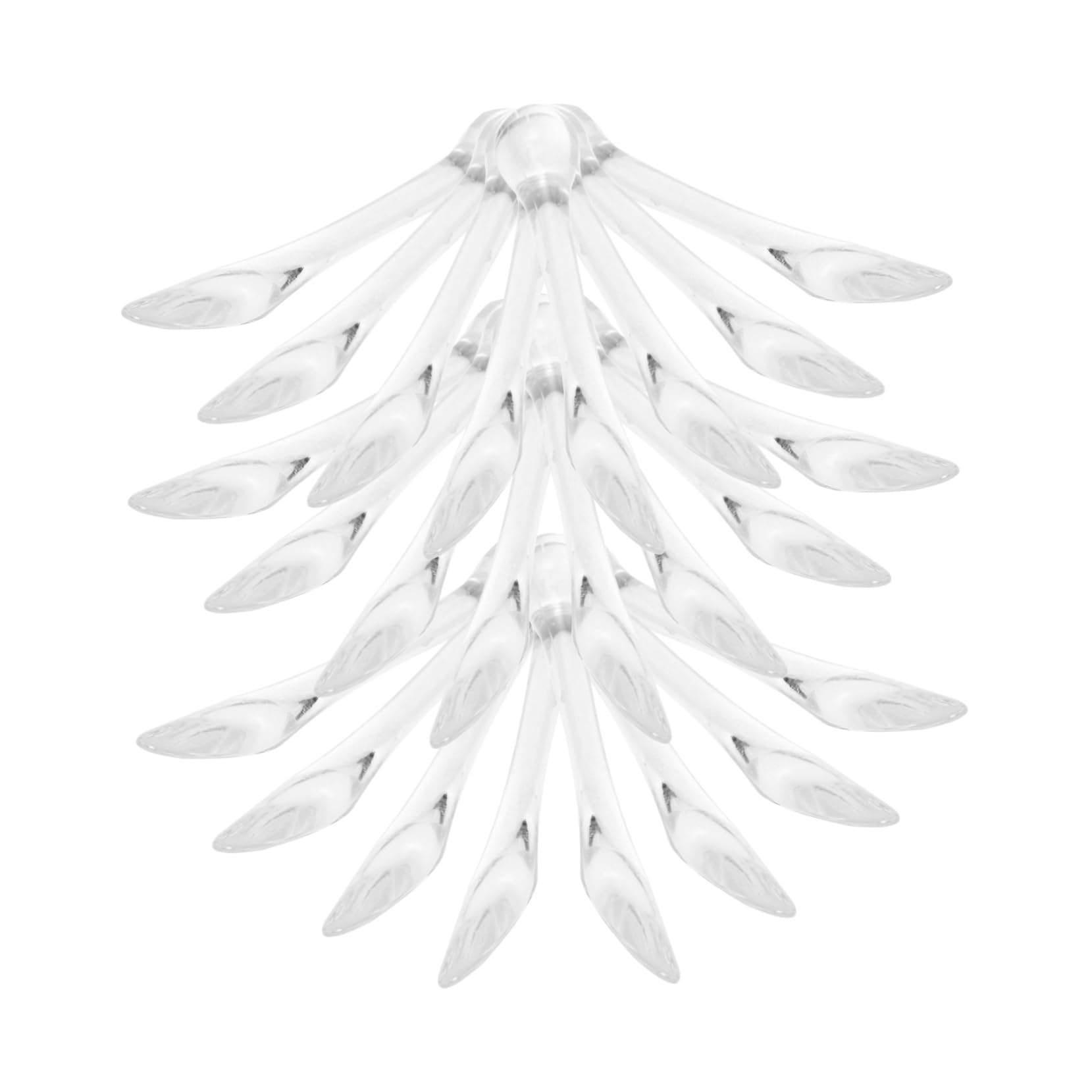 Healeved 100piezas Espátulas Cosméticas Transparentes Para Maquillaje Aplicador De Crema Facial y Lociones Herramienta De Control Para Mujeres Reutilizables y Prácticas Compacto
