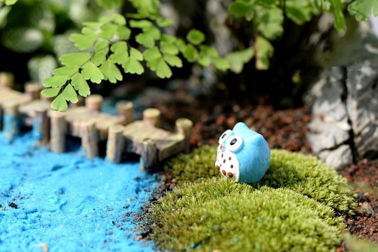 Miniatura 8 de 9 piezas de mini búhos, accesorios de jardín de hadas, decoración de búho para jardín de hadas, micro paisaje, kit de jardín de hadas, animales de